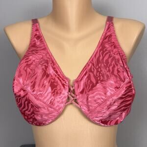 Vintage Vassarette 42D Second Skin Satin Deluster Full Figure Bra 75821 Pink